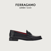 菲拉格慕（Ferragamo）【品牌授权门店发货】女士黑色撞色衬里莫卡辛鞋 0763989_1D _ 65