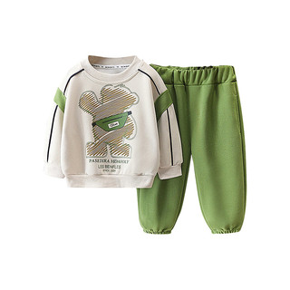 88VIP：依贝童宝宝春装衣服男童春秋季卫衣套装婴儿小童装两件套