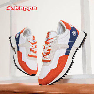 卡帕（Kappa）厚底老爹鞋男女同款春季运动跑鞋 白色/锦鲤红