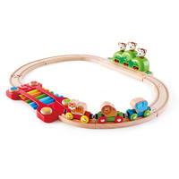 Hape 火车轨道丛林音乐套1岁+儿童益智玩具宝宝婴幼儿木质模型套装