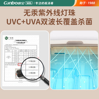 康宝奶瓶消毒柜婴儿紫外线  奶瓶消毒烘干一体机 奶瓶消毒器带烘干 【升级保管】 20L 紫外线消毒 -A5