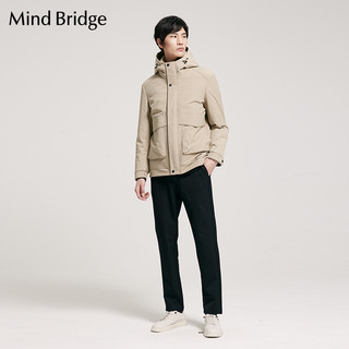 Mind Bridge MB MindBridge百家好男装羽绒服2023新款短款连帽冬季保暖厚外套