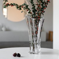 BOHEMIA 水晶玻璃客厅插花花瓶摆件玄关台面简约
