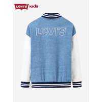 Levi's李维斯童装龙年男女童牛仔拼接棉服儿童棒球服外套 迈尔斯通蓝 150cm (M)