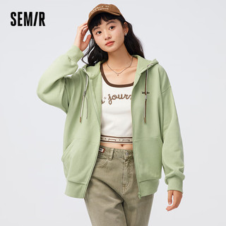 Semir 森马 外套女刺绣上衣宽松百搭秋季落肩连帽夹克ins潮109523108003