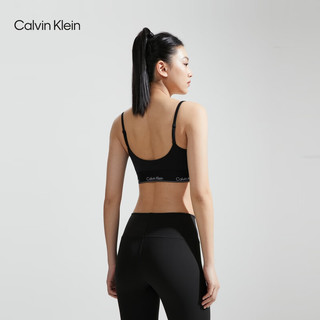 Calvin Klein【速干】运动24春夏女士高度支撑交叉美背瑜伽文胸4WS4K193 001-太空黑 L