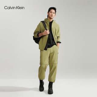 Calvin Klein【不晒系列防晒防泼水】Jeans24春夏男山系露营凉感外套J326339 L9N-青峰绿 L