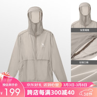 CAMEL 骆驼 户外防晒衣UPF50+防紫外线凉感防晒钓鱼服A14BATR083 冰川灰，男 S