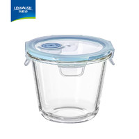 樂唯詩玻璃湯碗家用帶蓋大號喝湯杯便攜密封飯盒微波爐耐高溫 保鮮湯碗（藍色） 單件裝 700ml
