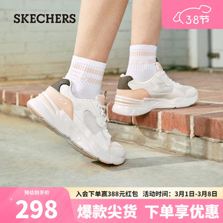 SKECHERS 斯凯奇 Bobs Bamina 女子休闲运动鞋 117358/WPK 白色/粉色 38.5