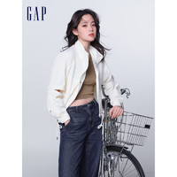 Gap 盖璞 女装2024春季抽绳立领工装夹克外套874476 米色 155/76A(XS) 亚洲尺码