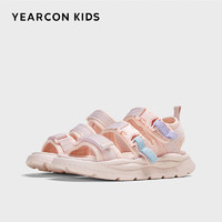 YEARCON 意尔康 男童鞋2024年夏季女童凉鞋露趾沙滩鞋透气防滑儿童凉鞋粉色33