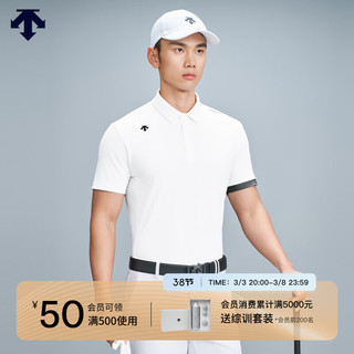 DESCENTEGOLF 迪桑特高尔夫FIELD系列男士短袖POLO衫春季 WT-WHITE 3XL (190/108A)
