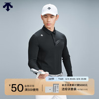 DESCENTEGOLF 迪桑特高尔夫FIELD系列男士长袖POLO衫24春季 BK-BLACK 3XL (190/108A)