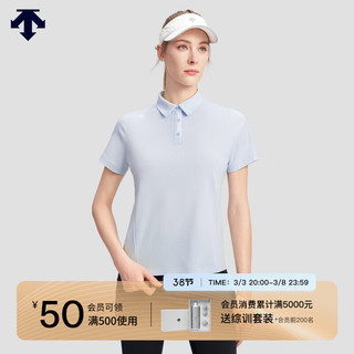 DESCENTE迪桑特WOMEN’S TRAINING系列女士短袖POLO衫夏季 LB-LIGHT BLUE M (165/84A)