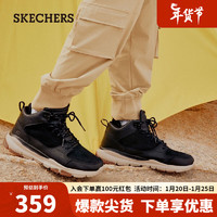 斯凯奇（Skechers）Skechers男鞋时尚高帮绑带鞋舒适工装休闲鞋65731 黑色 41.5 