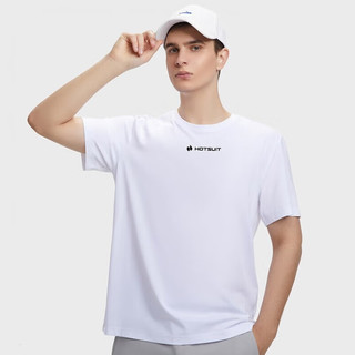 HOTSUIT后秀运动科技T恤男女款2024夏季吸湿速干休闲短袖 白色 S
