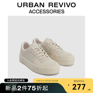 URBAN REVIVO2024春季男士时尚休闲百搭运动鞋UAMS40006 浅卡其 39