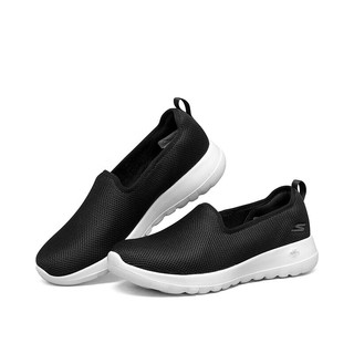 斯凯奇（Skechers）女士轻便缓震健步鞋124186 黑色/白色/BKW 39.5