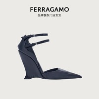 菲拉格慕（Ferragamo）【品牌授权门店发货】女士蓝色异形鞋跟凉鞋 0767905_1D _ 50