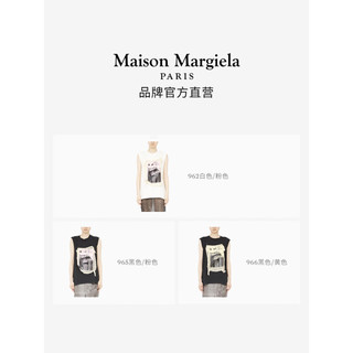 Maison Margiela马吉拉邀请函设计感圆领无袖T恤24 966黑色/黄色 XS