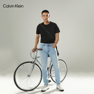 Calvin Klein【CK极简裤】Jeans24春夏男士水洗微弹直筒凉感牛仔裤J326326 1AA-牛仔浅蓝 30