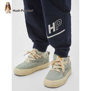 暇步士（Hush Puppies）童装儿童男大童2024春秋潮酷针织长裤舒适透气休闲百搭 藏蓝 110cm