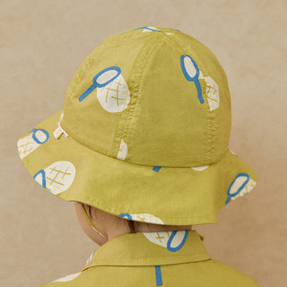 papa爬爬春季男女宝宝渔夫帽婴儿外出遮阳帽子洋气可爱纯棉 绿色 42cm