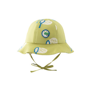 papa爬爬春季男女宝宝渔夫帽婴儿外出遮阳帽子洋气可爱纯棉 绿色 42cm