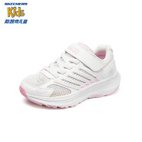 Skechers斯凯奇春秋女童网面透气休闲鞋黑色跑步鞋轻便运动鞋319058L 白色/WHT 36