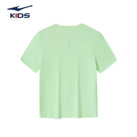 鸿星尔克儿童装男童速干短袖t恤夏季短T男生夏装中大童运动半袖T恤 微光绿 130cm
