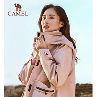 CAMEL 骆驼 夹棉冲锋衣女潮保暖防风防水冬季外套时尚工装风衣夹克外套女