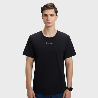 HOTSUIT后秀运动科技T恤男女款2024夏季吸湿速干休闲短袖 矿物黑 4XL