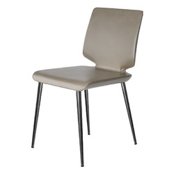和顿 餐椅 欧式餐椅子 现代简约椅子家用餐椅工学靠背皮质餐椅 咖啡椅餐厅椅子经典洽谈椅 2张餐椅