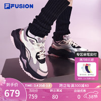 FILA FUSION斐乐潮牌女鞋BIANCO II厚底鞋2024春季硬糖鞋2代 雨雾灰/锌灰色-NZ 35.5