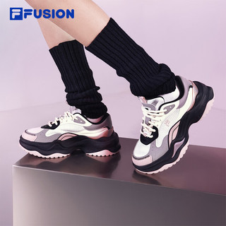 FILA FUSION斐乐潮牌女鞋BIANCO II厚底鞋2024春季硬糖鞋2代 雨雾灰/锌灰色-NZ 38