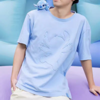 Disney 迪士尼 萌动春夏系列 男女款圆领短袖T恤 6930018990526 史迪奇款