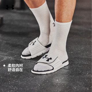 安德玛 UNDERARMOUR）春夏Ignite 7男子运动休闲拖鞋3026023 白色100 42.5