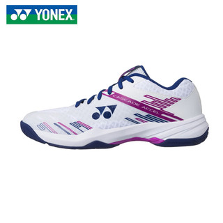 YONEX 尤尼克斯 男女羽毛球鞋SHBCA1EX透气耐磨防滑减震舒适专业运动鞋  白/紫  宽楦