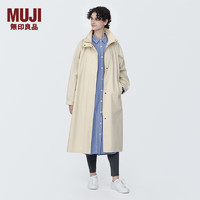 无印良品 MUJI 女式 不易沾水 立领大衣 长袖外套女款 春季 BD0YHC4S 象牙色 XL(165/92A)