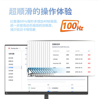 Lenovo 联想 23.8英寸 2K 100Hz IPS HDR 107%sRGB广色域 爱眼滤蓝光 家用娱乐电脑显示器 显示屏 B2412Q-R