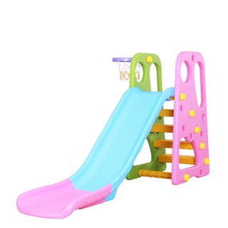 帮宝智 儿童室内家用大滑滑梯加高加长宝宝3-10岁益智玩具大滑梯 加高加长跑道 粉色滑梯