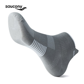 Saucony索康尼24年春季专业抑菌运动袜子短袜 白石灰 M