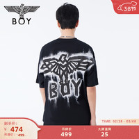 BOY LONDONBOYLONDON春夏24款短袖磨砂印花圆领T恤N01004 黑色 M