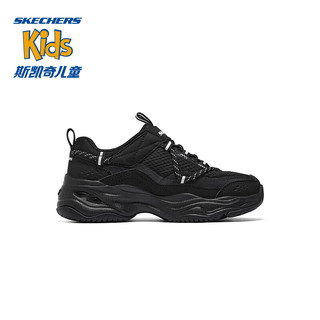 Skechers斯凯奇童鞋休闲男女童运动鞋中大童熊猫鞋老爹鞋405210L 黑色/BLK 30