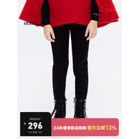 little MO&Co.加绒 little moco童装24春装女童修身百搭牛仔长裤弹力小脚裤 牛仔黑色 120/53