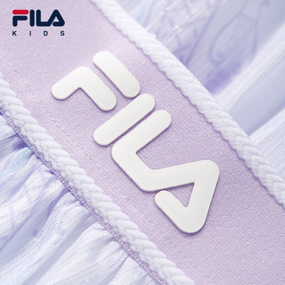 FILA 斐乐儿童服装2024春冬女中大童短裙梭织半裙 标准白-WT 165