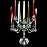 Flavinmci 弗莱文茨 包银九头欧式蜡烛台 浪漫复古烛台创意蜡烛 婚庆摆件