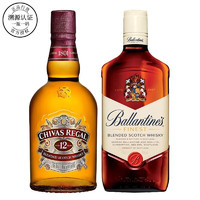 芝华士（Chivas Regal）芝华士12年 百龄坛特醇 绝对原味 500ml 洋酒组合套装 一瓶一码 芝华士12年+百龄坛特醇 500mL 2瓶