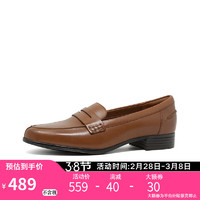 Clarks其乐女鞋单鞋 舒适透气耐磨小皮鞋 Hamble Loafer海外 26147740 37